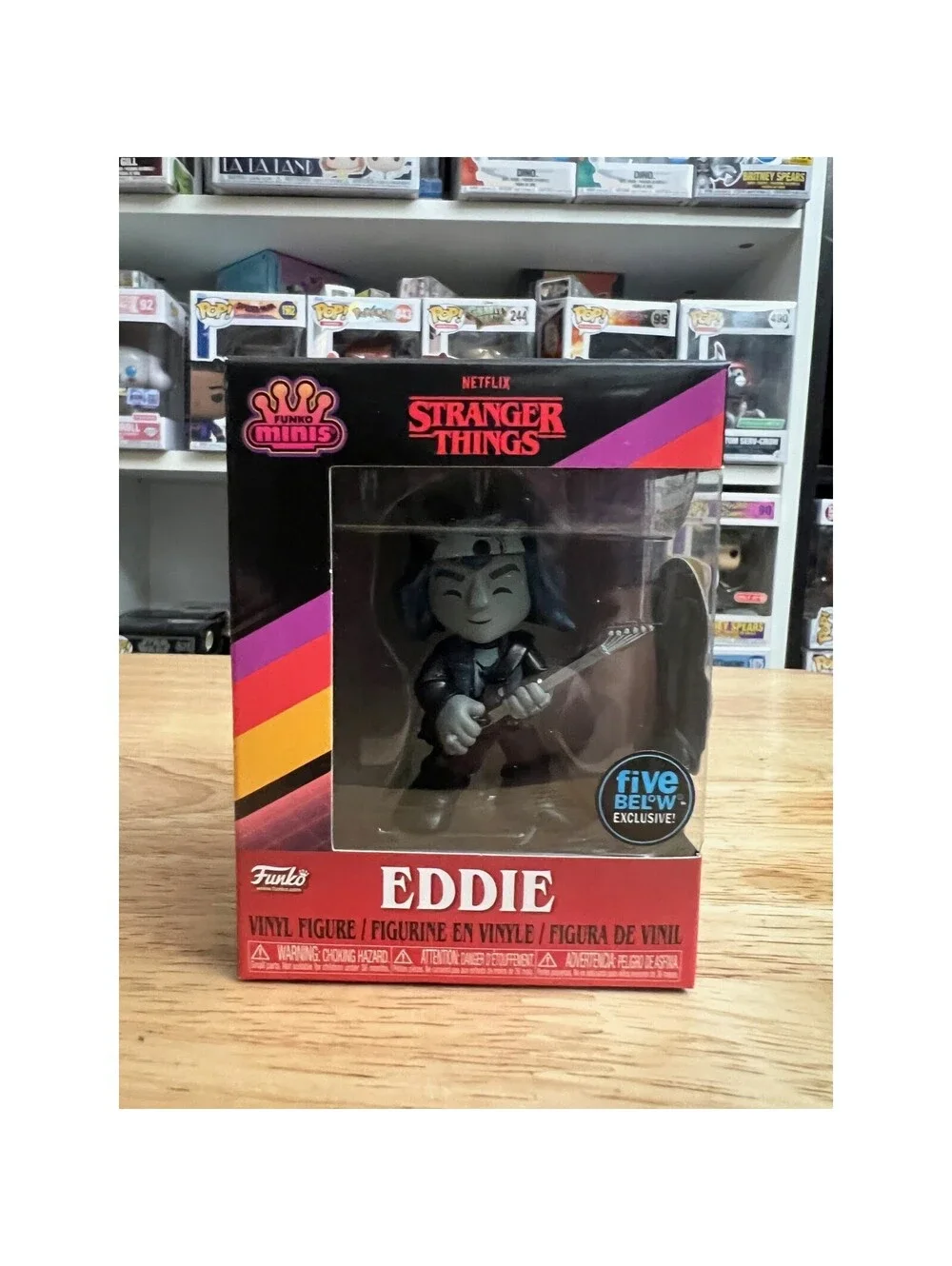 LE CHASE EXC Upside Down Eddie Munson Stranger Things Funko Mini Hellfire TV